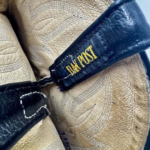 DAN POST 16791 Mens MILWAUKEE Black Leather Boots SIZE 7 WIDE Excellent Cond - Picture 11 of 12